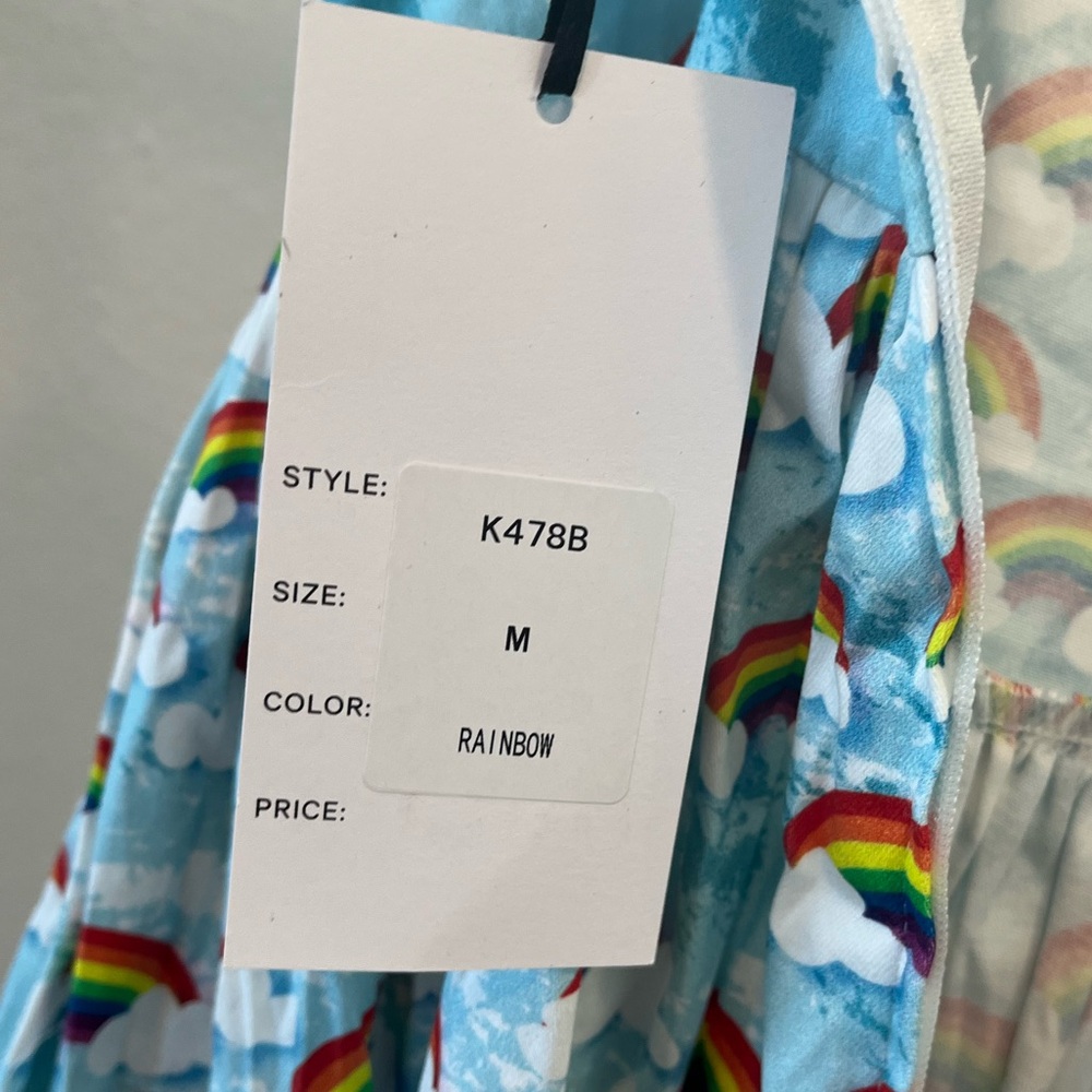 Unique Vintage Rainbow Pattern Dress - Picture 7 of 7